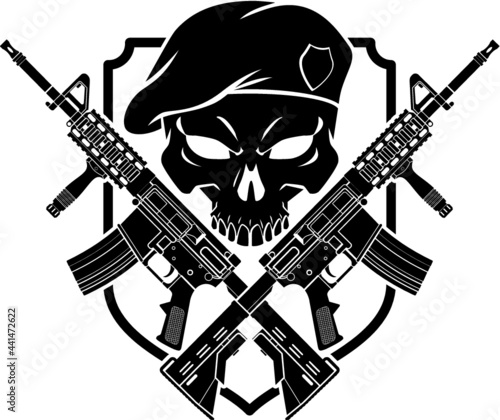 military skull vector image photo