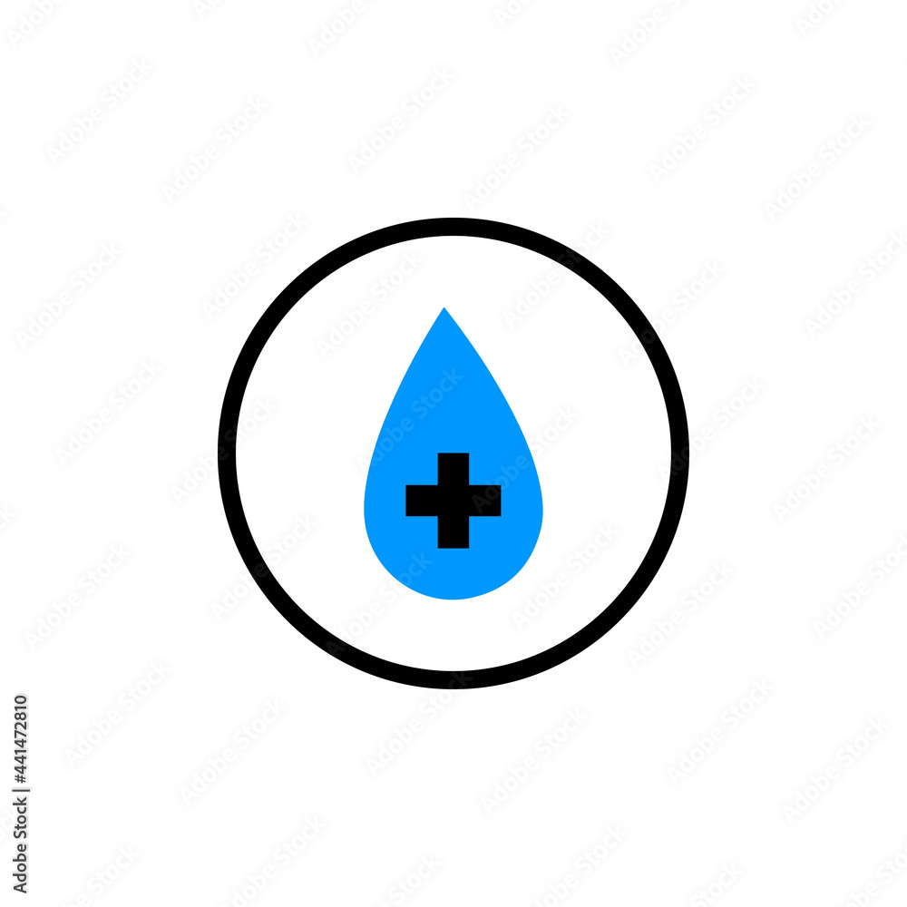 Creative medical and health icon in circle Creative medical and health icon in circle