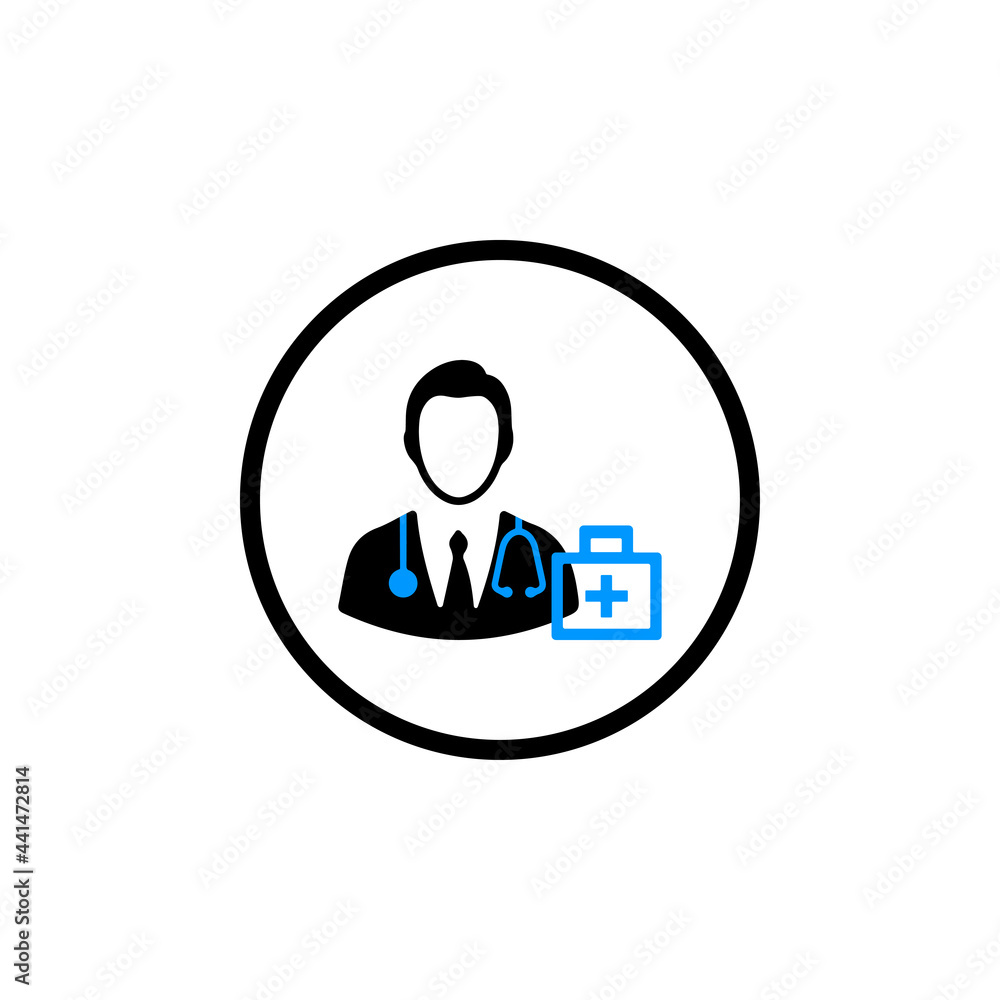 Creative medical and health icon in circle Creative medical and health icon in circle