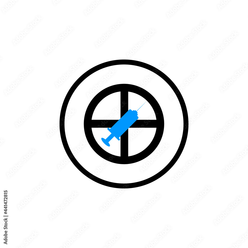 Creative medical and health icon in circle Creative medical and health icon in circle