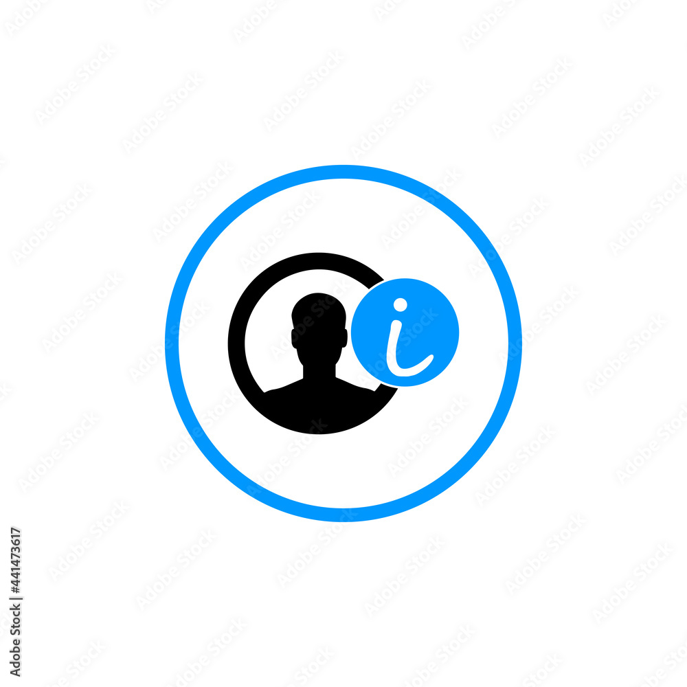 identity information icon vector in circle identity information icon vector in circle