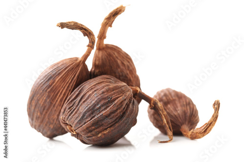 Black cardamom on a white background  photo