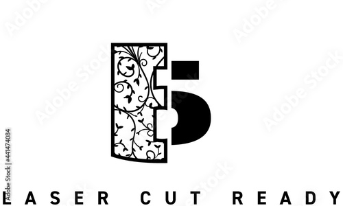 Laser cut Cyrillic буква Б Ornamental Decorative Alphabet die cut cutting