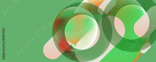 Round shapes abstraction for web liquid color background design. Fluid gradient shapes composition. Futuristic design posters. Eps10 vector © Olya Kartavaya