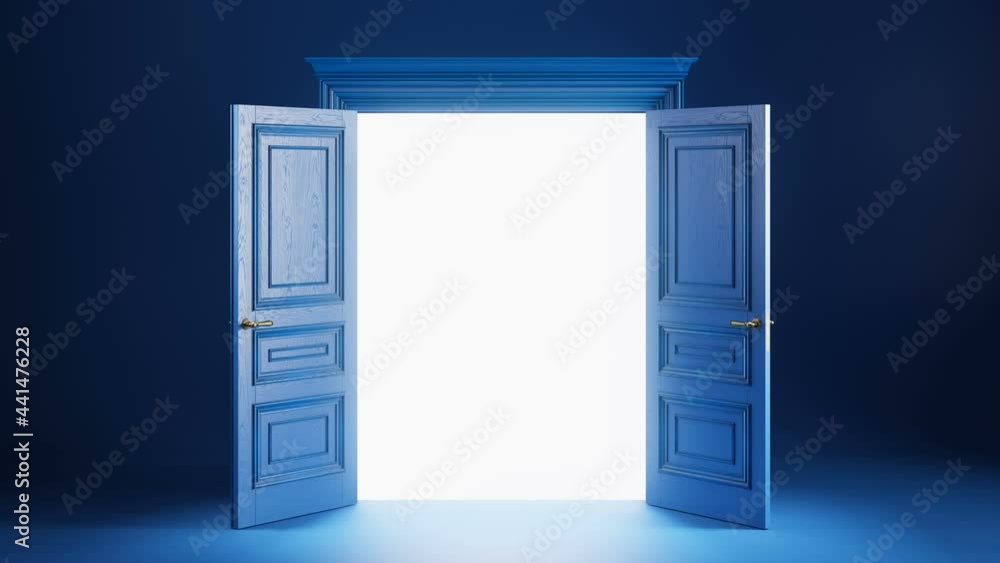 Double doors open. Animation with luma matte, 4k Double doors open. Animation with luma matte, 4k