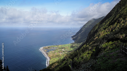 The landscape of Sao Jorge Island in the Azores