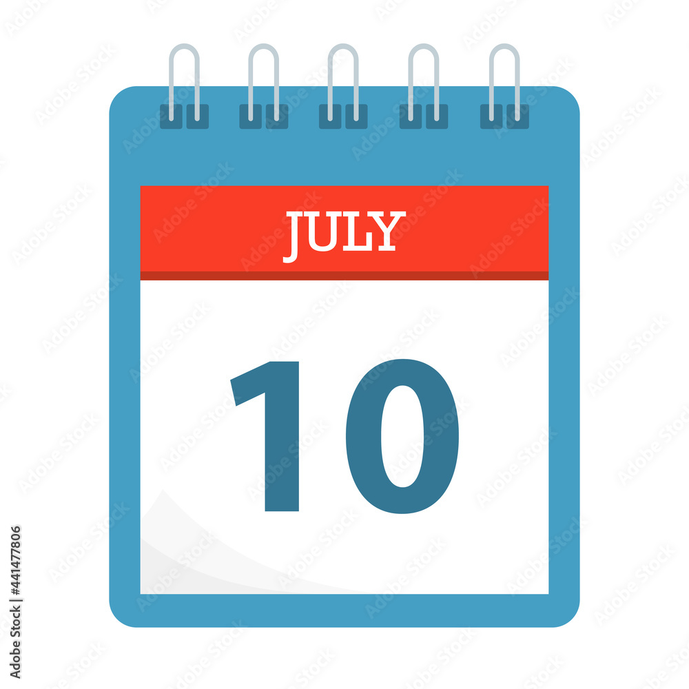 July 10 - Calendar Icon - Calendar template July 10 - Calendar Icon - Calendar template