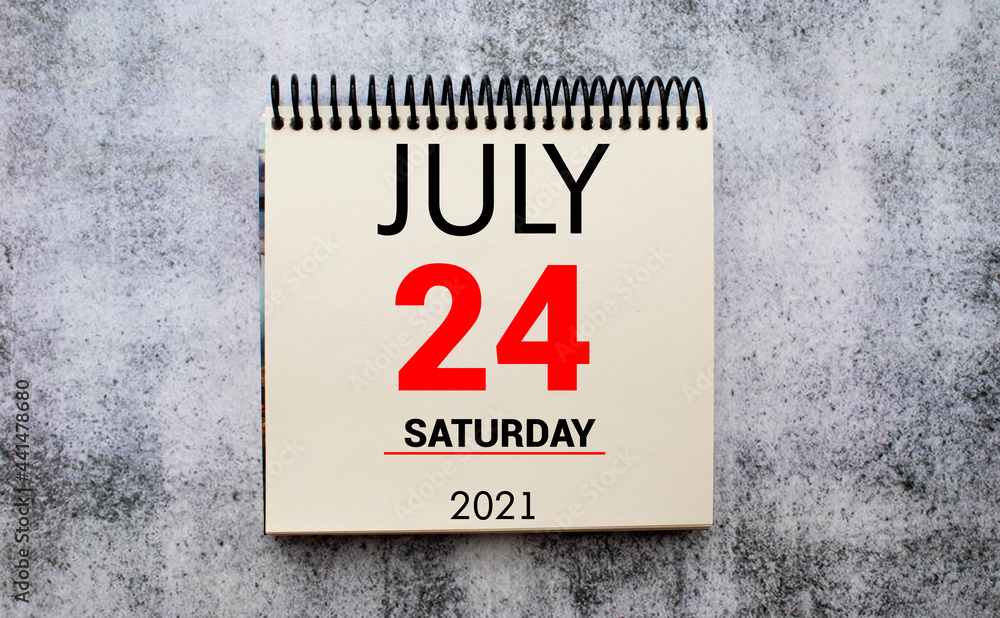 Obraz premium july 24. 24th day of the month, calendar date.A delicate bouquet of flowers in a pink vase.
