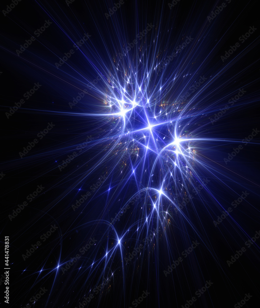 Abstract background, smooth multicolored lines on a black background. Abstract background, smooth multicolored lines on a black background.