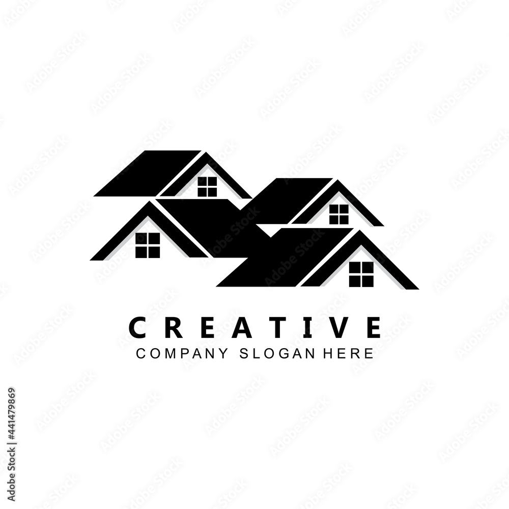 house building logo vector symbol