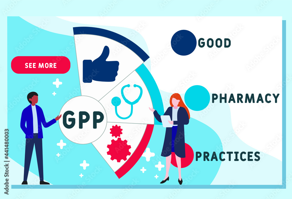 Vector website design template . GPP - Good Pharmacy Practices acronym. business concept. illustration for website banner, marketing materials, business presentation, online advertising. Vector website design template . GPP - Good Pharmacy Practices acronym. business concept. illustration for website banner, marketing materials, business presentation, online advertising.