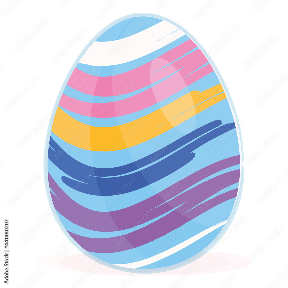 Isolated colored easter egg Spring season Isolated colored easter egg Spring season
