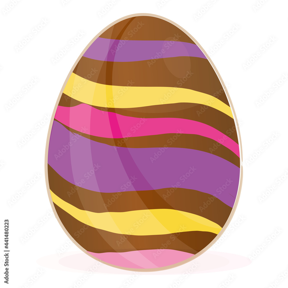 Isolated colored easter egg Spring season