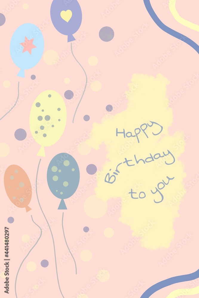 Illustration background happy birthday 