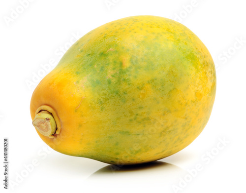Papaya fruit isolated on a white background