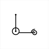 Scooter Line Icon In A Simple Style. Useful Eco-Friendly Transport. Recreation and Sports. Vector sign in a simple style, isolated on a white background.