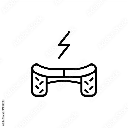 Hoverboard Line Icon In A Simple Style. Vector sign in a simple style isolated on a white background. Original size 64x64 pixels.
