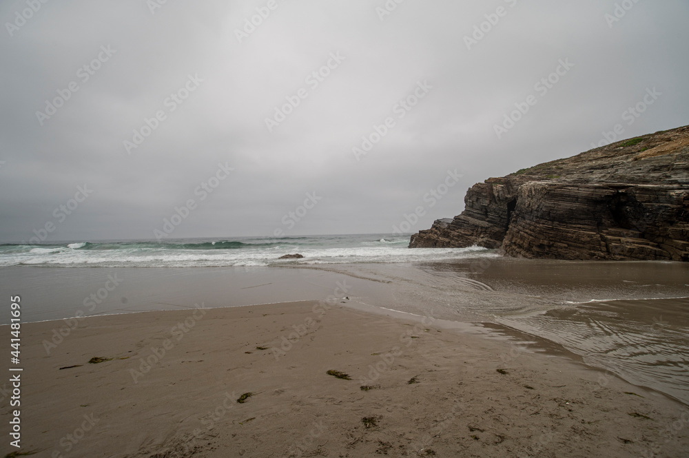 Playa de las Catedrales, Marina lucense, Lugo, Galicia, noroeste de España Playa de las Catedrales, Marina lucense, Lugo, Galicia, noroeste de España