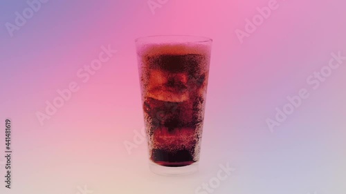 Coke Pours Into Glass At Party photo