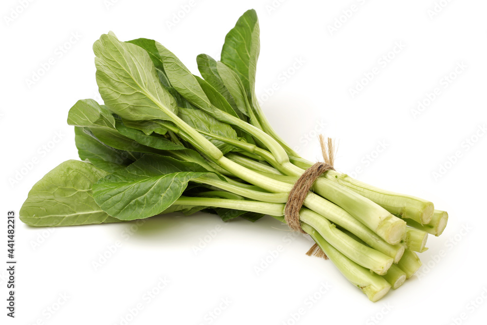 Green kale on a white background Green kale on a white background