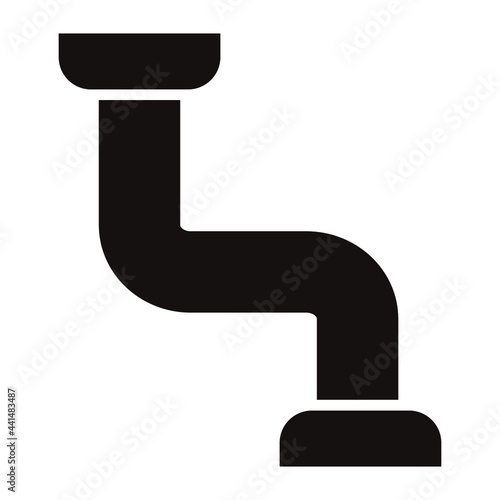 シンプルなパイプのアイコン/白背景