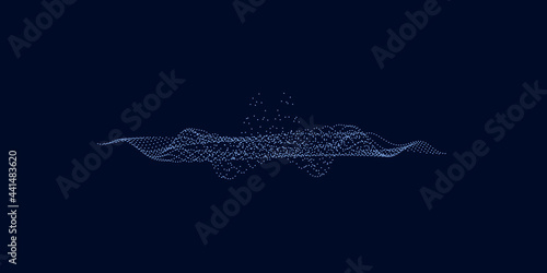 Abstract water splash isolated on dark background. Vector illustration