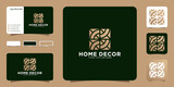 home decor geometric logo and business card