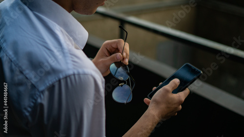 person using a phone nice photo