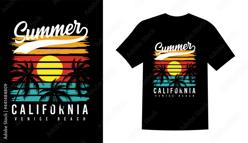summer t shirt design vector illustration. summer t shirt, summer California beach t shirt. summer sublimation t shirt Vector illustration summer t shirt design vector illustration. summer t shirt, summer California beach t shirt. summer sublimation t shirt Vector illustration