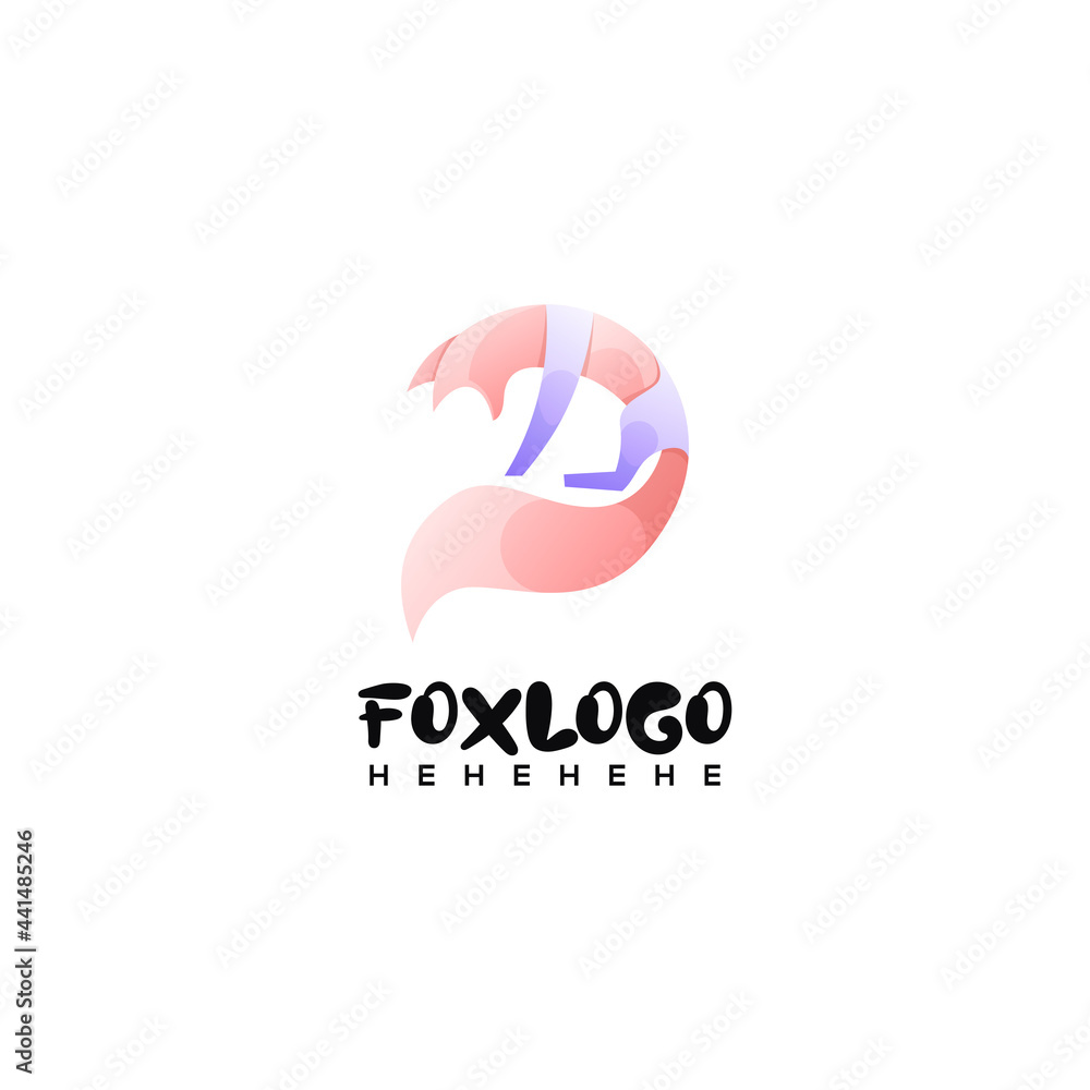 fox colorful logo design ilustration fox colorful logo design ilustration
