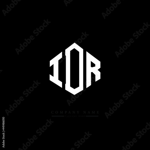 IDR letter logo design with polygon shape. IDR polygon logo monogram. IDR cube logo design. IDR hexagon vector logo template white and black colors. IDR monogram. IDR business and real estate logo. 