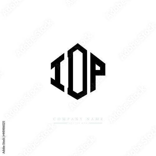IDP letter logo design with polygon shape. IDP polygon logo monogram. IDP cube logo design. IDP hexagon vector logo template white and black colors. IDP monogram. IDP business and real estate logo.  photo