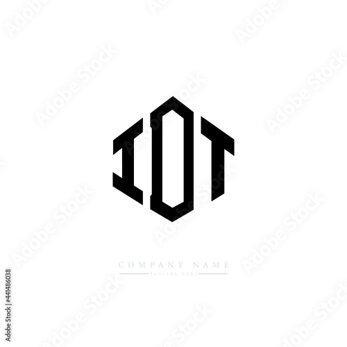 IDT letter logo design with polygon shape. IDT polygon logo monogram. IDT cube logo design. IDT hexagon vector logo template white and black colors. IDT monogram. IDT business and real estate logo. 