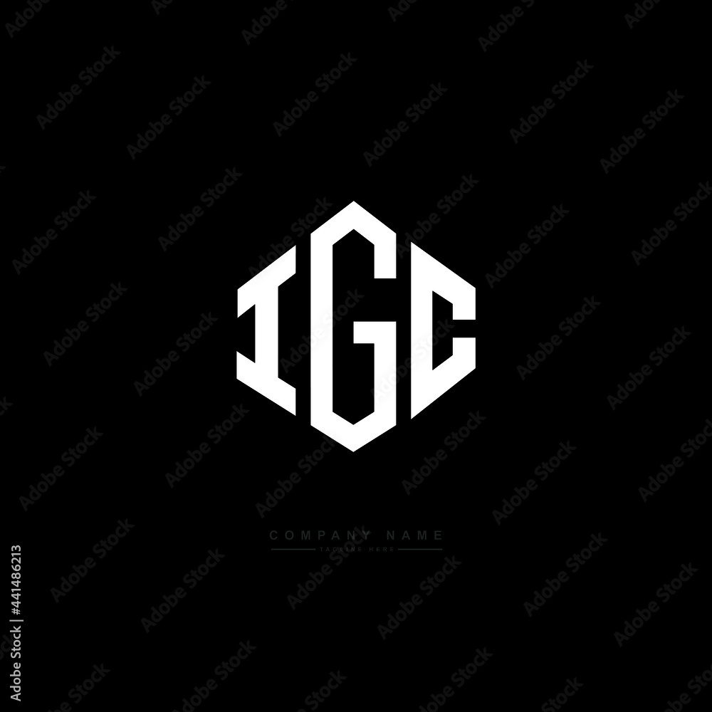 IGC letter logo design with polygon shape. IGC polygon logo monogram