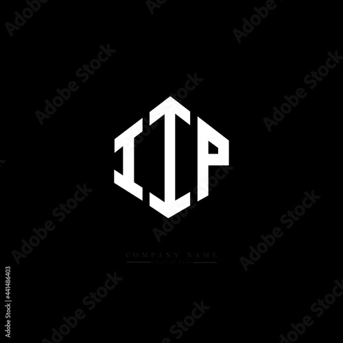 IIP letter logo design with polygon shape. IIP polygon logo monogram. IIP cube logo design. IIP hexagon vector logo template white and black colors. IIP monogram. IIP business and real estate logo. 
