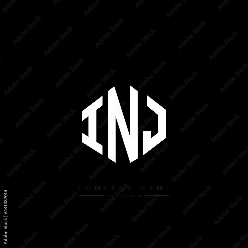 INJ letter logo design with polygon shape. INJ polygon logo monogram. INJ cube logo design. INJ hexagon vector logo template white and black colors. INJ monogram. INJ business and real estate logo. INJ letter logo design with polygon shape. INJ polygon logo monogram. INJ cube logo design. INJ hexagon vector logo template white and black colors. INJ monogram. INJ business and real estate logo.