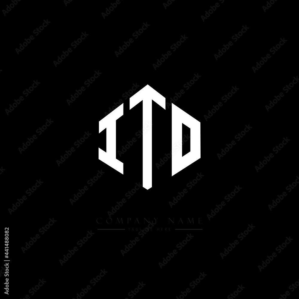 ITO letter logo design with polygon shape. ITO polygon logo monogram. ITO cube logo design. ITO hexagon vector logo template white and black colors. ITO monogram. ITO business and real estate logo. 