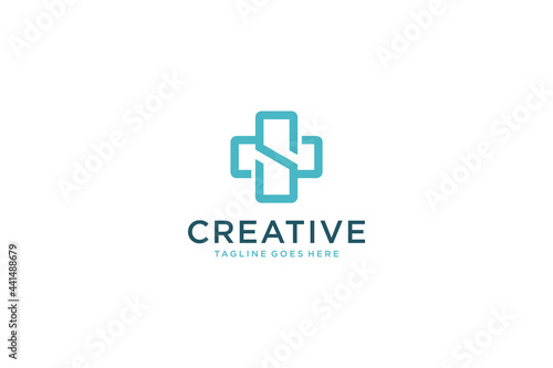 Free Download Letter S Cross Sign Medical Logo Health Symbol Pharmacy Icon. Flat Vector Logo Design Template Element. - GFXLoad