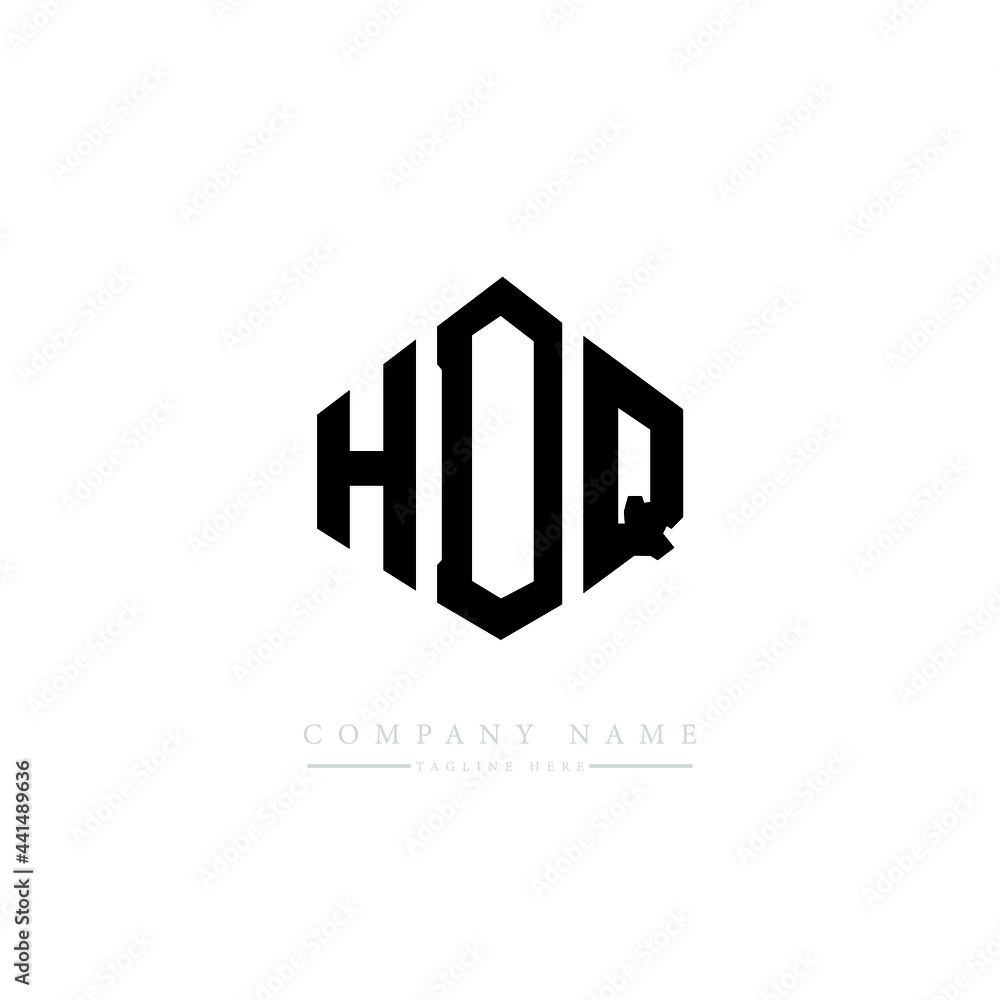 HDQ letter logo design with polygon shape. HDQ polygon logo monogram. HDQ cube logo design. HDQ hexagon vector logo template white and black colors. HDQ monogram. HDQ business and real estate logo. 