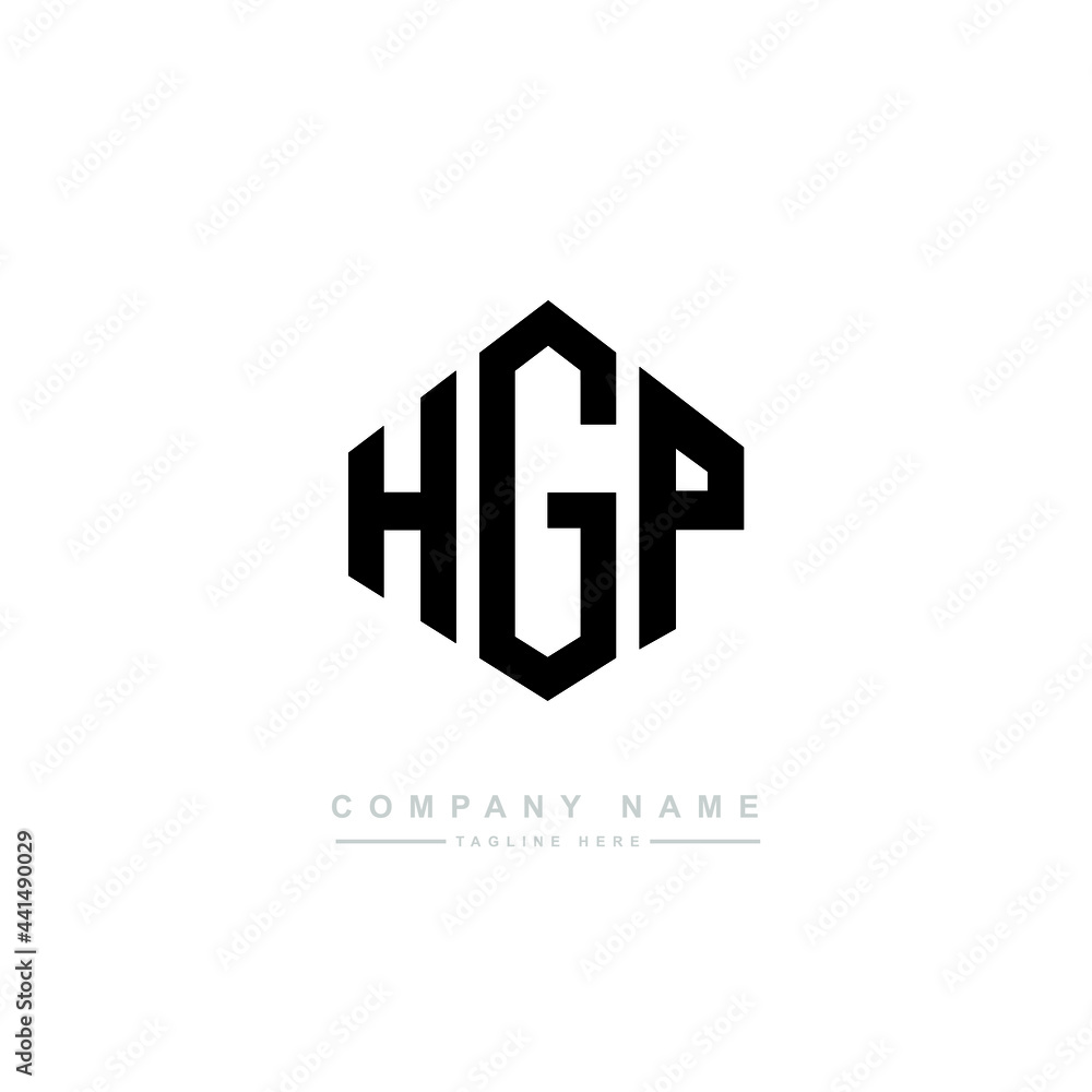 HGP letter logo design with polygon shape. HGP polygon logo monogram. HGP cube logo design. HGP hexagon vector logo template white and black colors. HGP monogram. HGP business and real estate logo. 