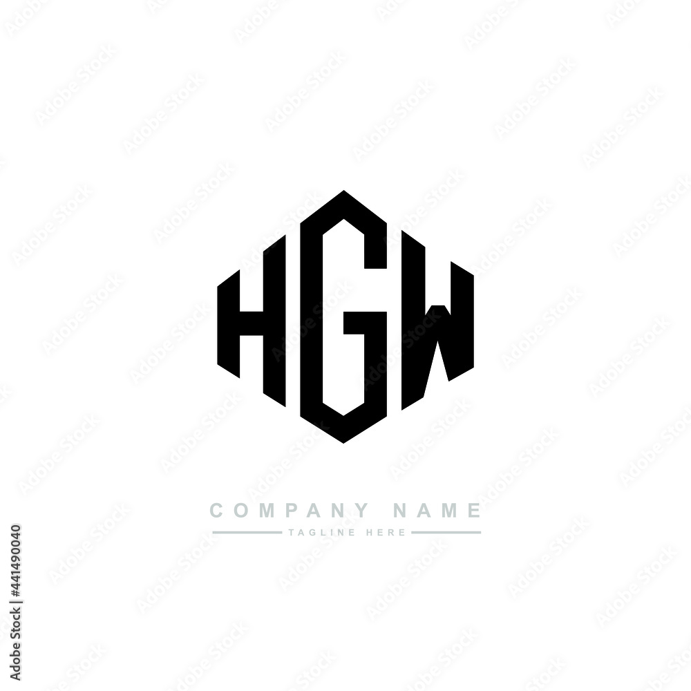 HGW letter logo design with polygon shape. HGW polygon logo monogram. HGW cube logo design. HGW hexagon vector logo template white and black colors. HGW monogram. HGW business and real estate logo. 