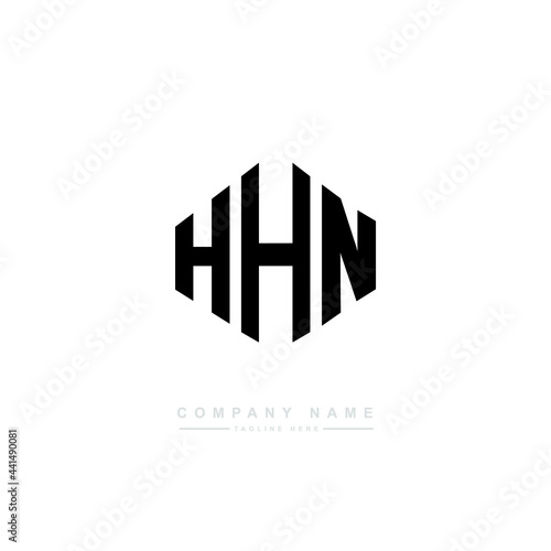 HHN letter logo design with polygon shape. HHN polygon logo monogram. HHN cube logo design. HHN hexagon vector logo template white and black colors. HHN monogram. HHN business and real estate logo.  photo