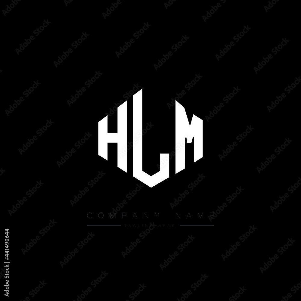 HLM letter logo design with polygon shape. HLM polygon logo monogram. HLM cube logo design. HLM hexagon vector logo template white and black colors. HLM monogram. HLM business and real estate logo. 