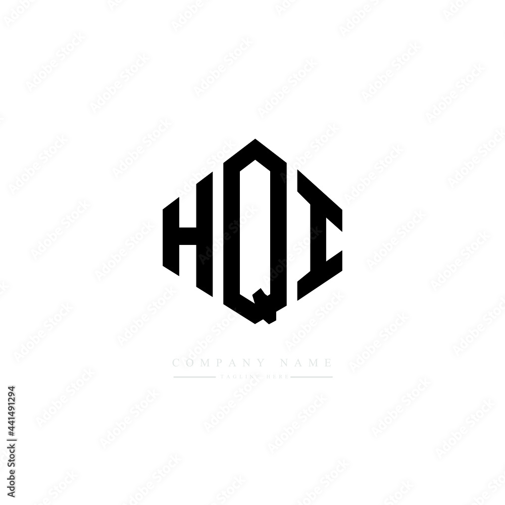 HQI letter logo design with polygon shape. HQI polygon logo monogram. HQI cube logo design. HQI hexagon vector logo template white and black colors. HQI monogram. HQI business and real estate logo. 