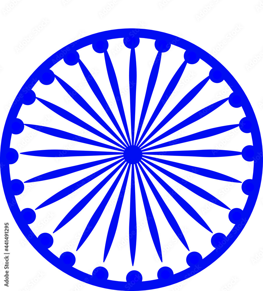 Indian National Emblem Ashok Chakra Stock Vector Adobe Stock