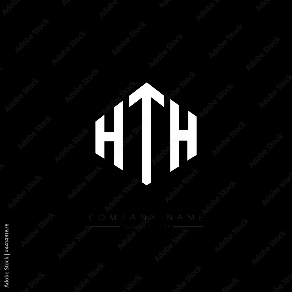 HTH letter logo design with polygon shape. HTH polygon logo monogram. HTH cube logo design. HTH hexagon vector logo template white and black colors. HTH monogram. HTH business and real estate logo. 