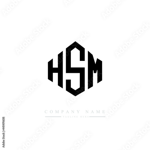 HSM letter logo design with polygon shape. HSM polygon logo monogram. HSM cube logo design. HSM hexagon vector logo template white and black colors. HSM monogram. HSM business and real estate logo. 