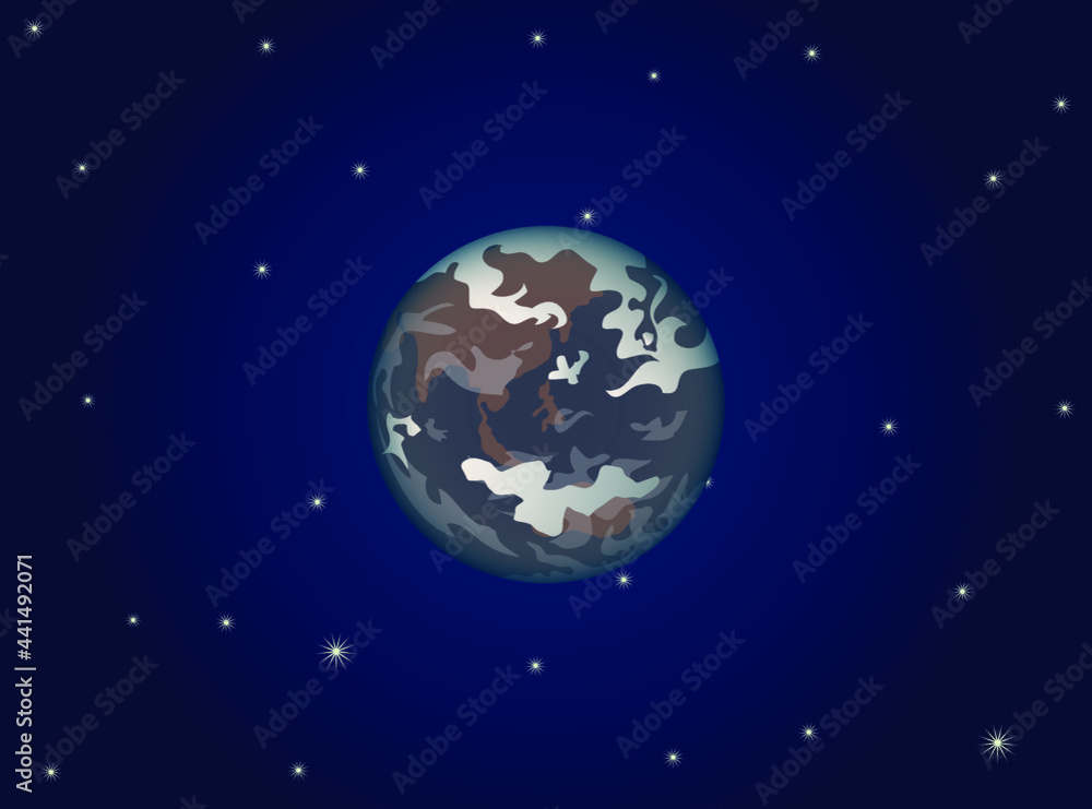 Earth in space vector