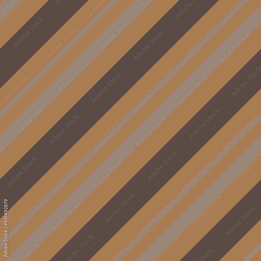 Obraz premium Brown Taupe diagonal striped seamless pattern background