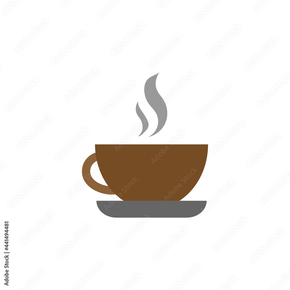 A cup of fresh coffee. coffe icon logo hand line drawing A cup of fresh coffee. coffe icon logo hand line drawing